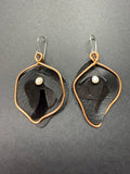 Viva La Vulva - Large Black Leather Earrings
