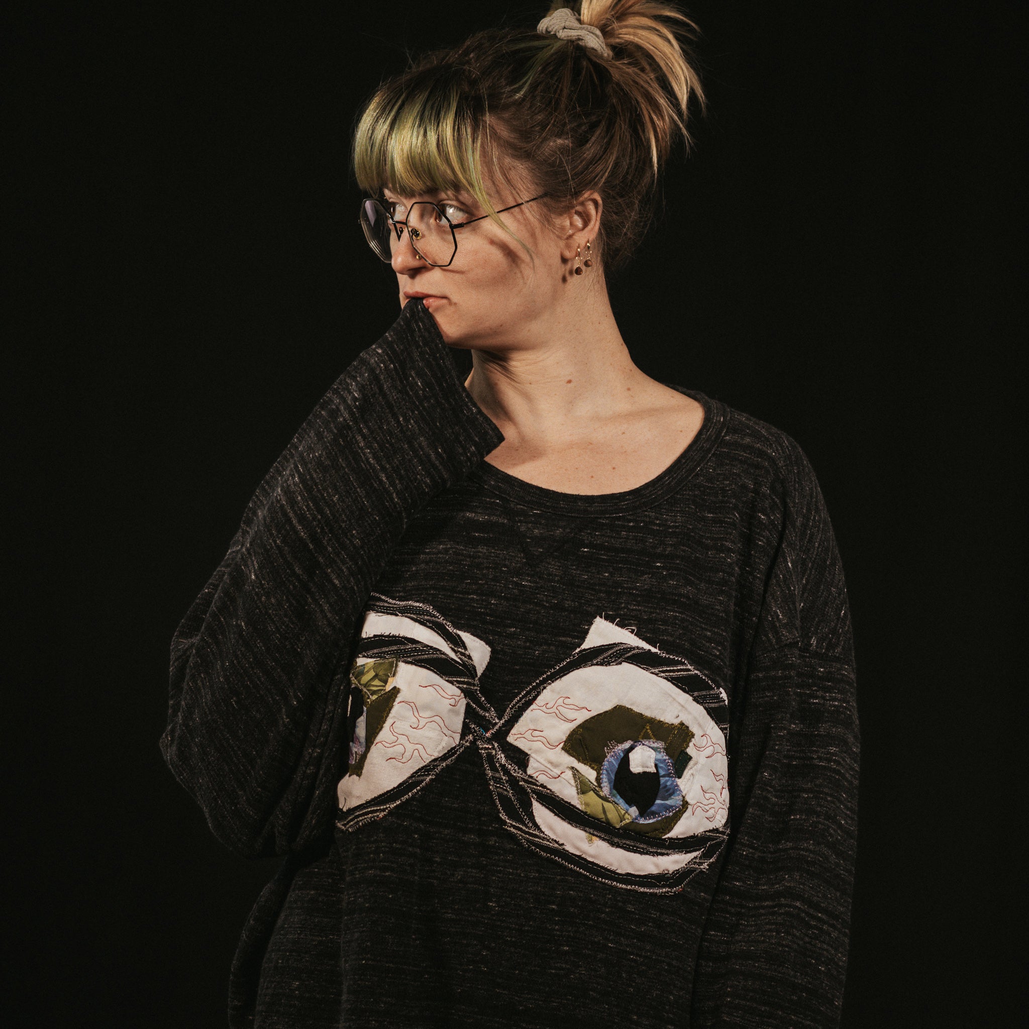 My Eyes are Down Here - Large Purple Eyes Shirt
