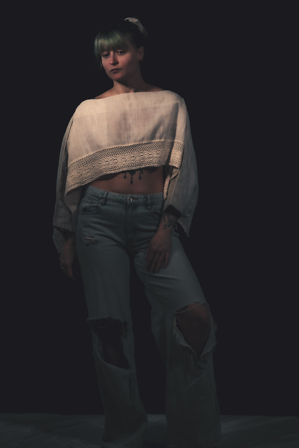 A Seat at the Table - Lace Bottomed Blouse