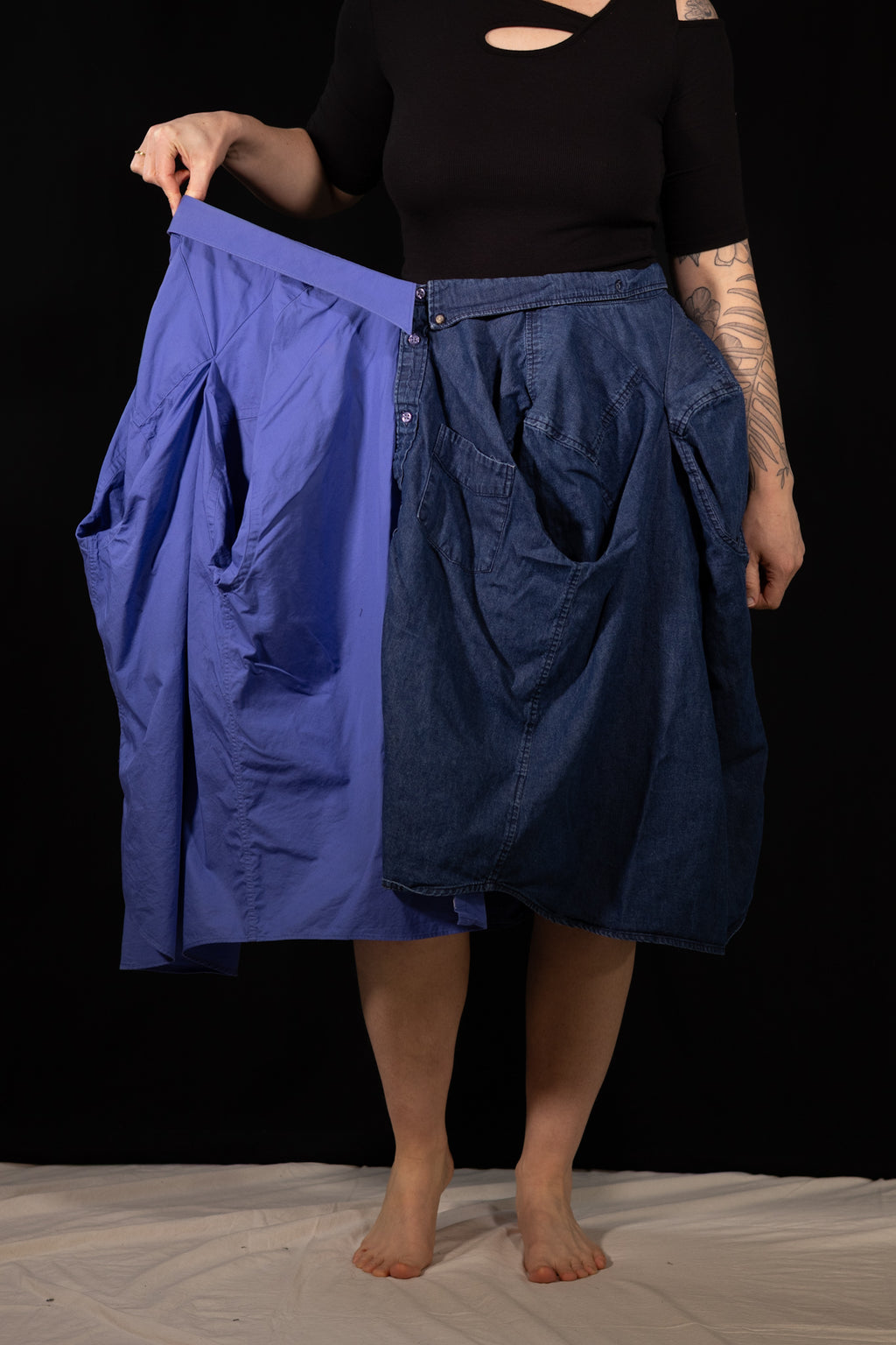 Breve Skirt - 3 Panel Blue Plus Size