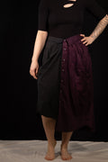 Breve Skirt - Maroon & Black Polka Dot