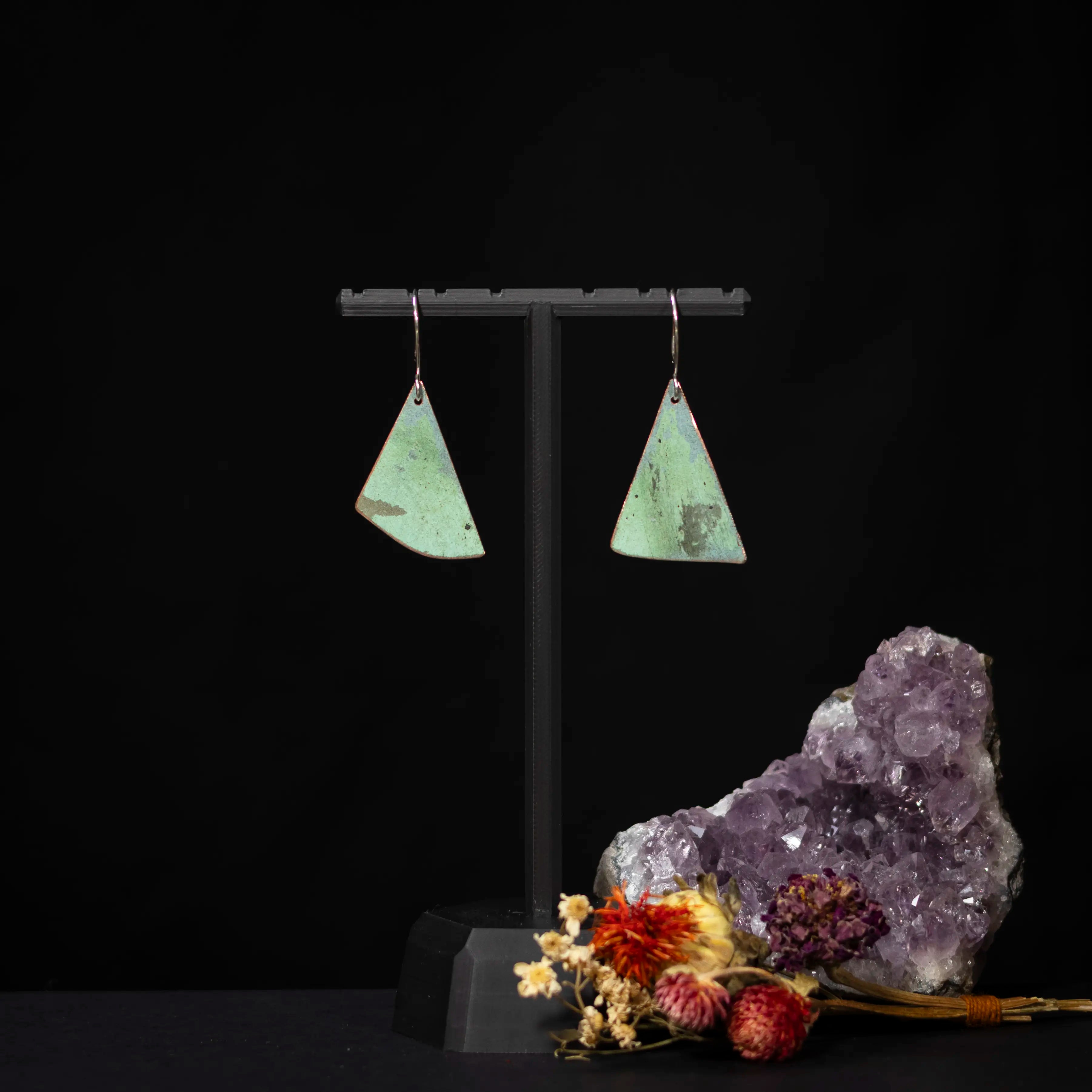 You'll Like Tacoma - Asymmetrical Triangle Earrings