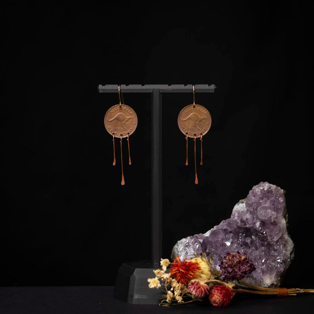 A Penny for Your Thoughts - 1955 Australian Half Penny Coin Earrings