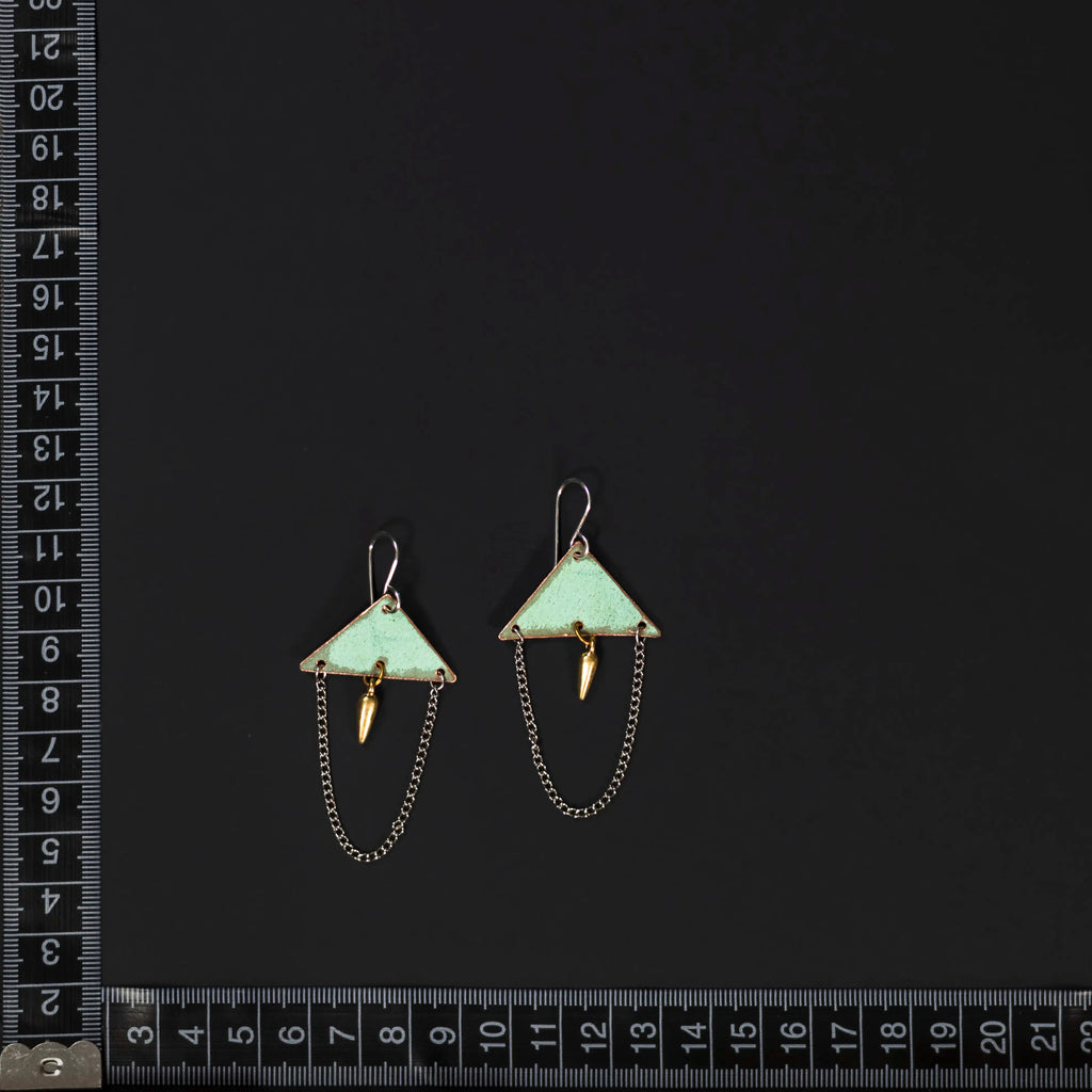 You'll Like Tacoma - Triangle Chain Hanger Earrings