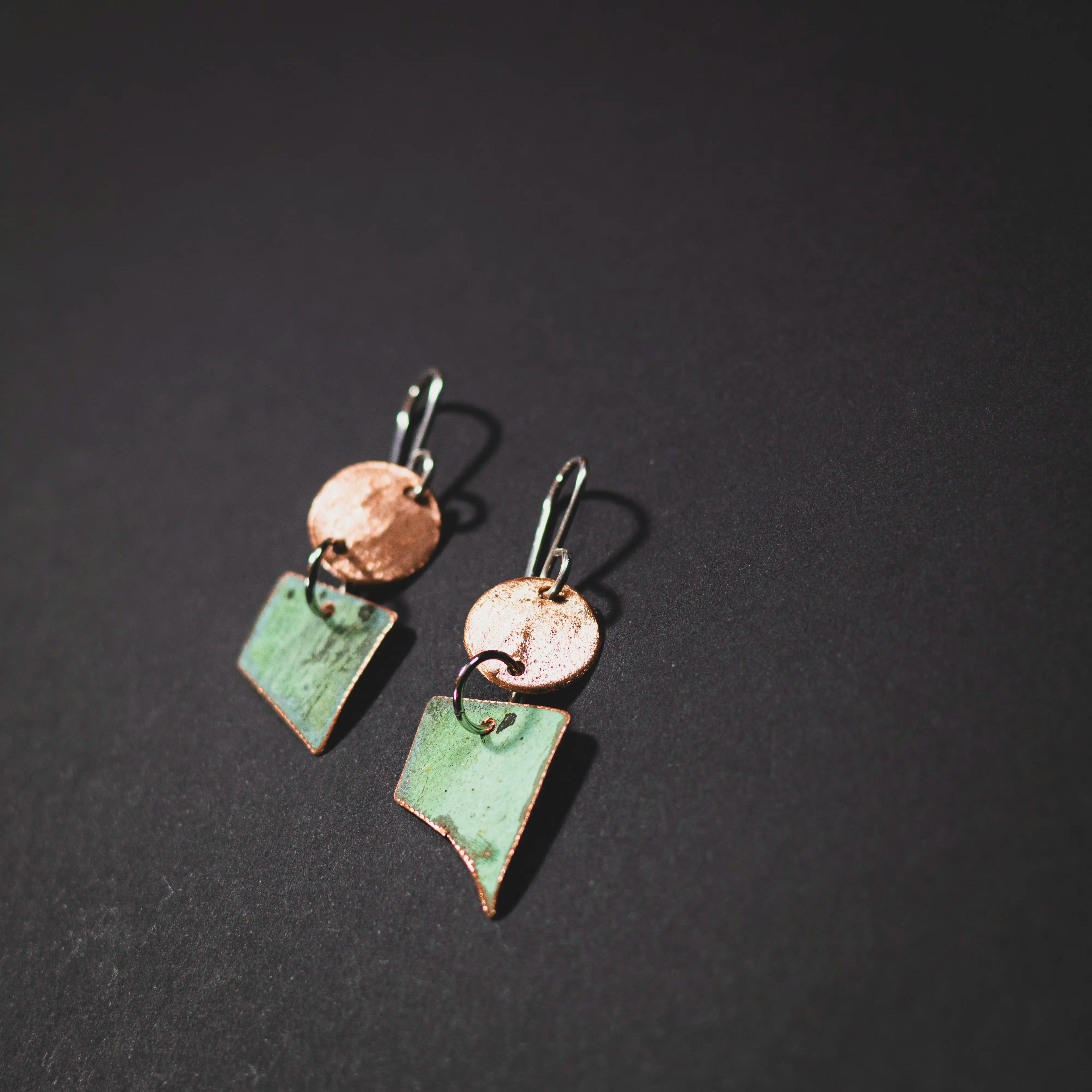 You'll Like Tacoma - Copper Circle Earrings