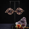 Eye See You - Purple Iris Double Lash Earrings
