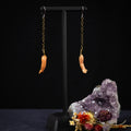 Give Me a Hand Baby -Bronze Chain Baby Arm Earrings