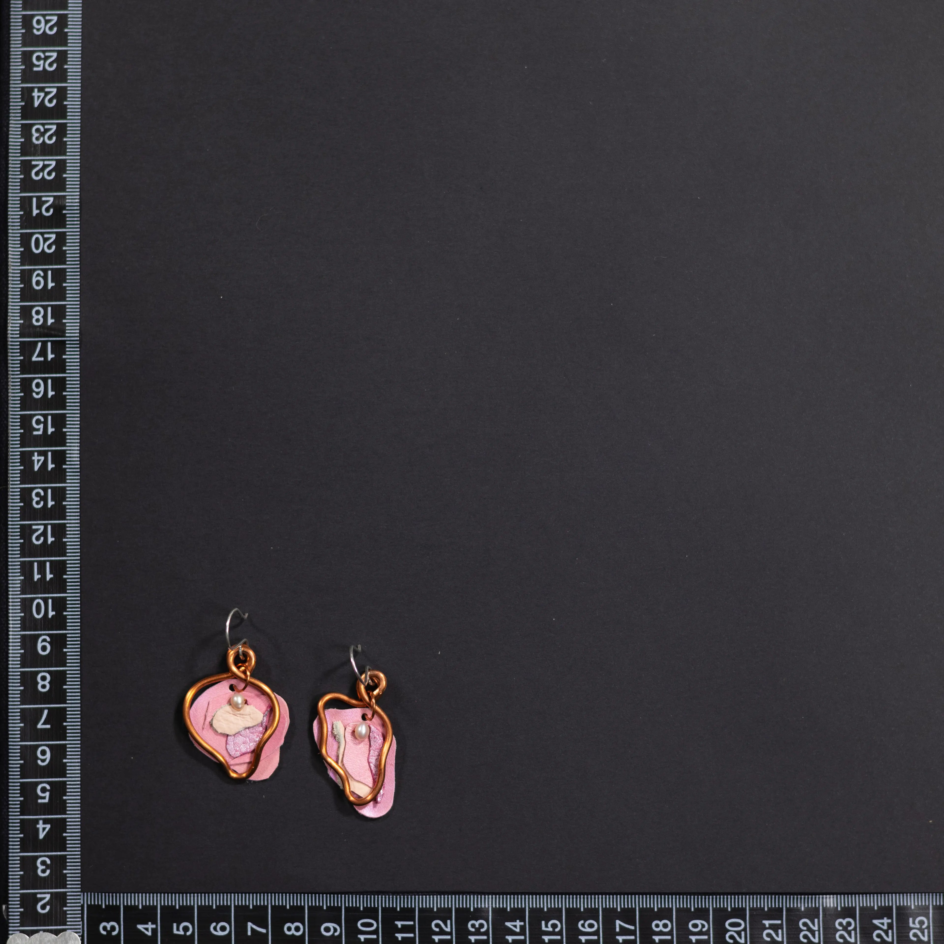 Viva La Vulva - Small Iridescent Pink Leather Earrings