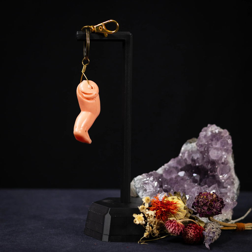 Give Me a Hand Baby - Plastic & Bronze Baby Foot Keychain