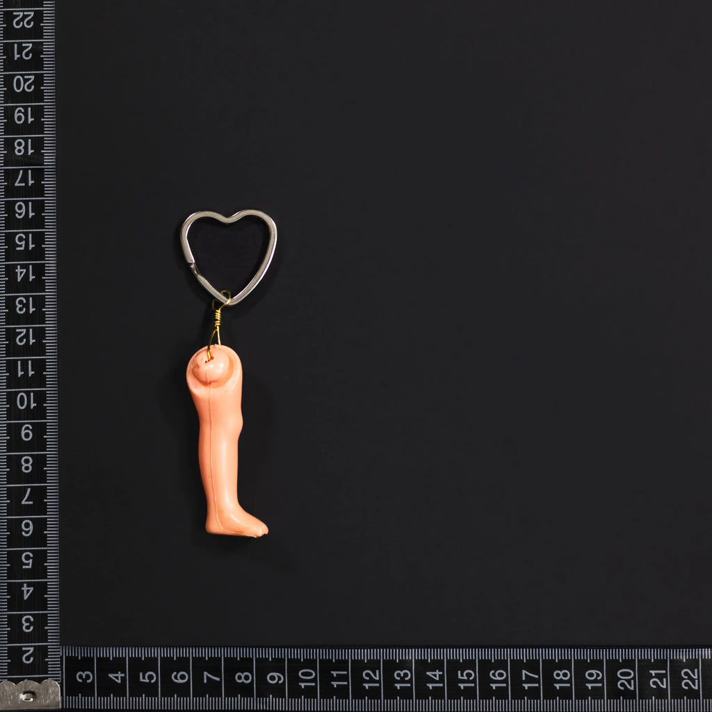 Give Me a Hand Baby - Plastic & Silver Heart Baby Foot Keychain