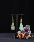 You'll Like Tacoma - Long Asymmetrical Triangles & Bullet Shell Casing Earrings